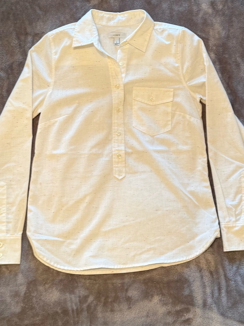 J. Crew | Cream Multi-Color Button Down Blouse | Size 0
